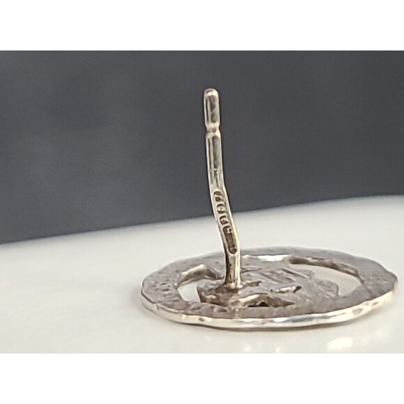 925 Sterling Silver Claddagh Stud Earrings Vintage Made In Ireland, READ - Picture 8 of 10